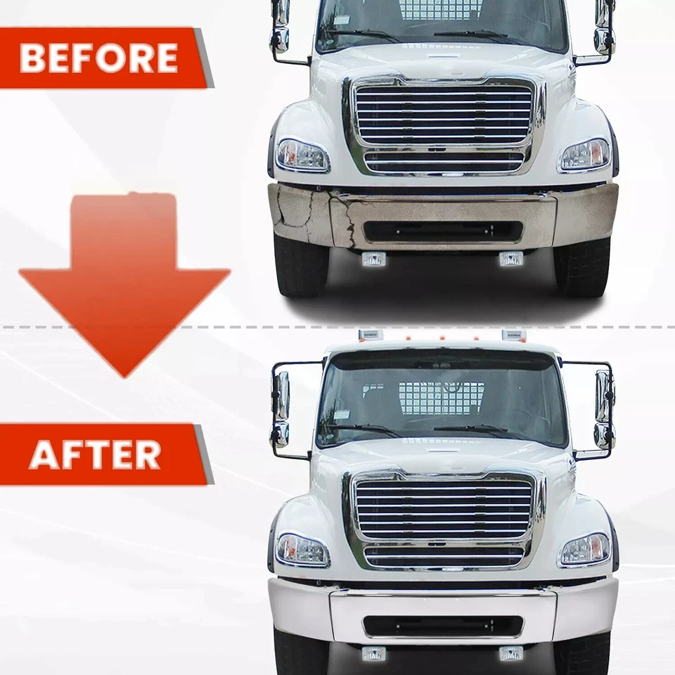 For 2003-2022 Freightliner M2 106 112 Business Class 3 PCS Front Bumper Cover - Image 2 of 4