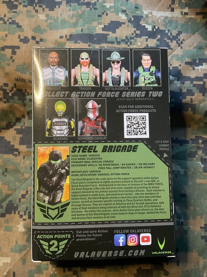 Valaverse Action Force Steel Brigade Night Ops BBTS Exclusive New In