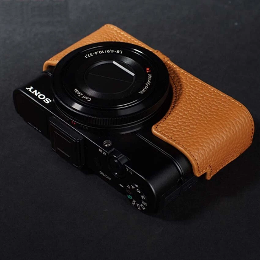 Ручной работы из натуральной кожи камеры половина чехол для Sony RX100 M5A/M4/M3/M2 - Изображение 4 из 4