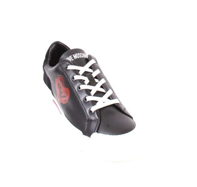 Love Moschino 15445 Black White Leather Fashion Platform Sneakers 40 US  10