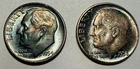 1954 & 1956 Roosevelt Dime, Gem BU, Mint Set Blue Toning! Silver