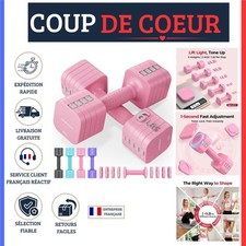 FEIERDUN Kit Haltères Réglables 2 x 4,5 kg et 2 x 2,7 kg Musculation
