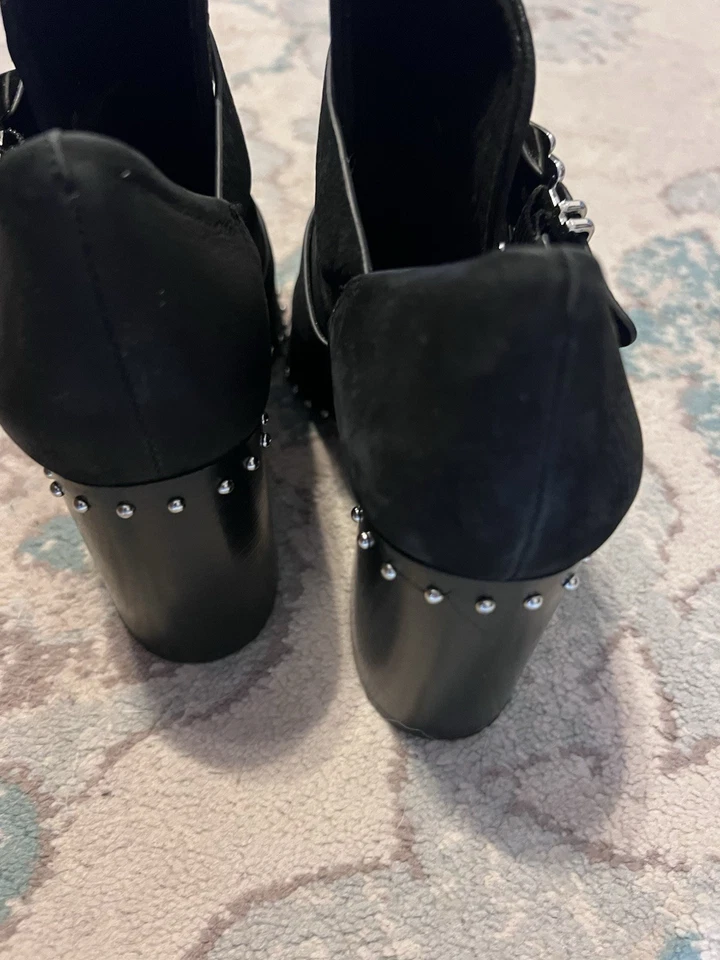 Giani Bini Western с заклепками черный ботильоны размер 6 M ботинок фестиваль рок - Изображение 4 из 4