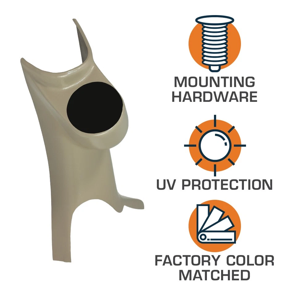 Taupe 03-09 道奇 Ram 5.9 6.7 康明斯仪表包带白色 7 60 PSI 增压计 — 第 4/4 张图片