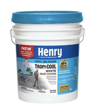 Henry 887 Tropi-Cool White 100% Silicone Reflective Roof Coating 4.75 gal.