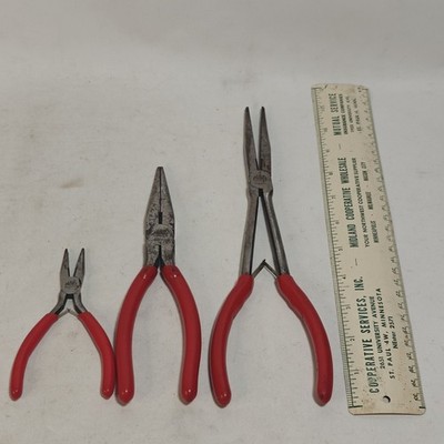Mac Tools 11'' 8'' 4.5''Long Nose Pliers Hand Tool USA Made P301731 P301822 P301702