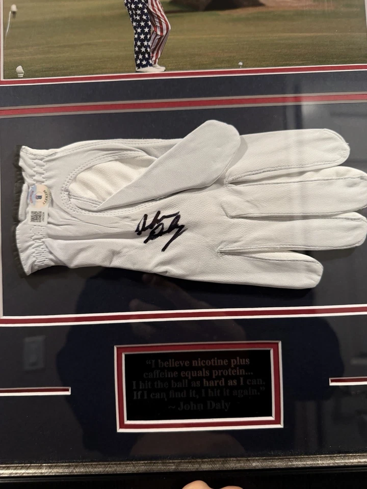 GUANTE DE GOLF FIRMADO AUTOGRAFIADO POR JOHN DALY de St. Andrews FOTO ENMARCADA 24x20 Foto 4 de 4