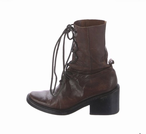 Ann Demeulemeester Red Calf Leather Boots - 38/US8