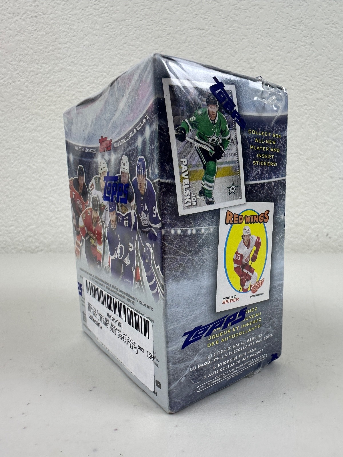 2022-23 Topps NHL Sticker Collection Hockey Factory Sealed Box 50 Packs