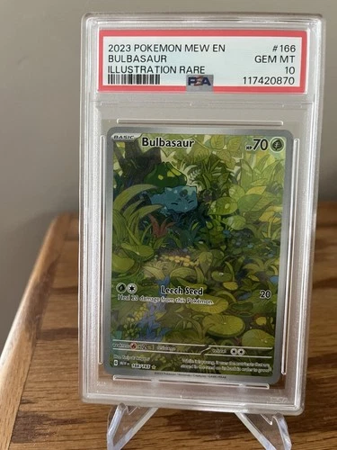 Pokémon Bulbasaur Illustration Rare Holo 166/165 Scarlet & Violet 151 PSA 10