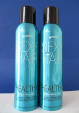 Sexy Hair Healthy Smooth & Seal Shine & Anti-Frizz Spray 6 oz (2 pack) dented