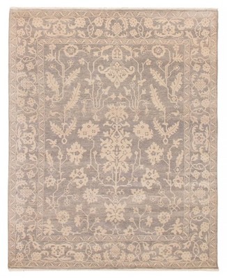 Traditional Grey Hand-knotted Oriental Carpet 8'0'' x 9'11'' Wool Area Rug