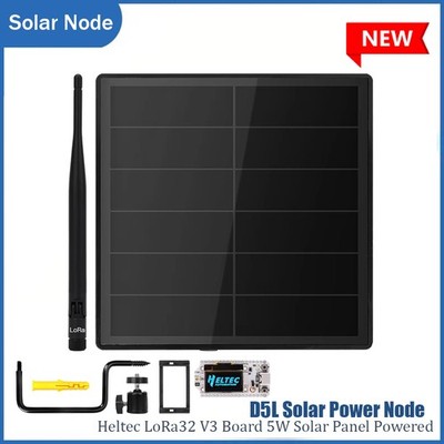 Solar Lora Meshtastic Mesh Node Repeater 5W Solar Panel Bult in Heltec ESP32