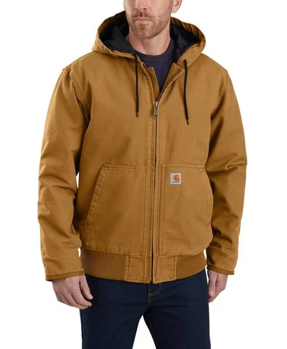 Carhartt Insulated Duck Active Jac Men's Black 3 Warmest Work Jacket - product listing photo