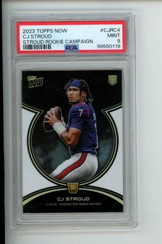 2023 Topps Now Stroud Rookie Campaign #CJRC4 CJ Stroud RC PSA 9 MINT