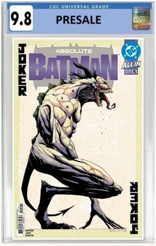 PRESALE Absolute Batman #15 CGC 9.8 Graded Cover A 1st Print Absolute Joker 🔥