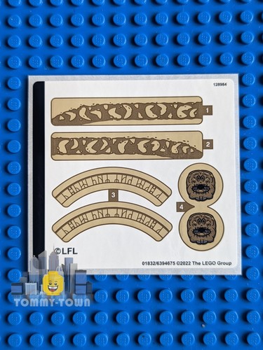 Lego Star Wars STICKER SHEET ONLY for Set 75326 Boba Fett's Throne Room - New - 第 1/1 張圖片