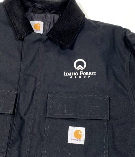 Carhartt C003-BLK Duck Canvas Chore Cappotto Artico Trapuntato Foderato Giacca Nero Uomo XL - Foto 5 di 8