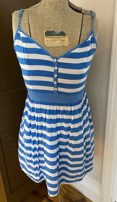 hollister blue and white striped dress