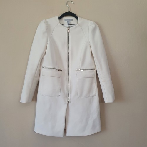 H\u0026M Modern Classic White Coat H\u0026M | eBay