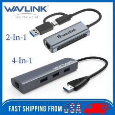 USB 3.0 Gigabit Ethernet 2500Mbps Adapter RJ45 LAN Network For Windows PC Mac