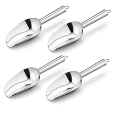 4 Pack Ice Scoop for Freezer 3Oz Stainless Steel Ice Scoop Multipurpose & Sma...