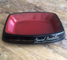 Vintage Benson And Hedges Special Panatellas Ashtray Large Blk/Red/Gold