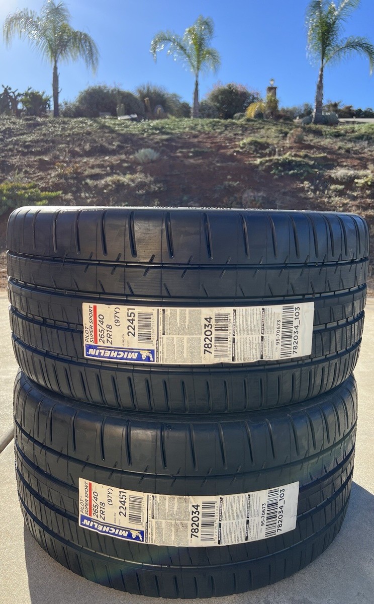 Set of TWO BRAND NEW 265/40ZR18 Michelin Pilot Super Sport Set of TWO BRAND NEW 265/40ZR18 Michelin Pilot Super Sport