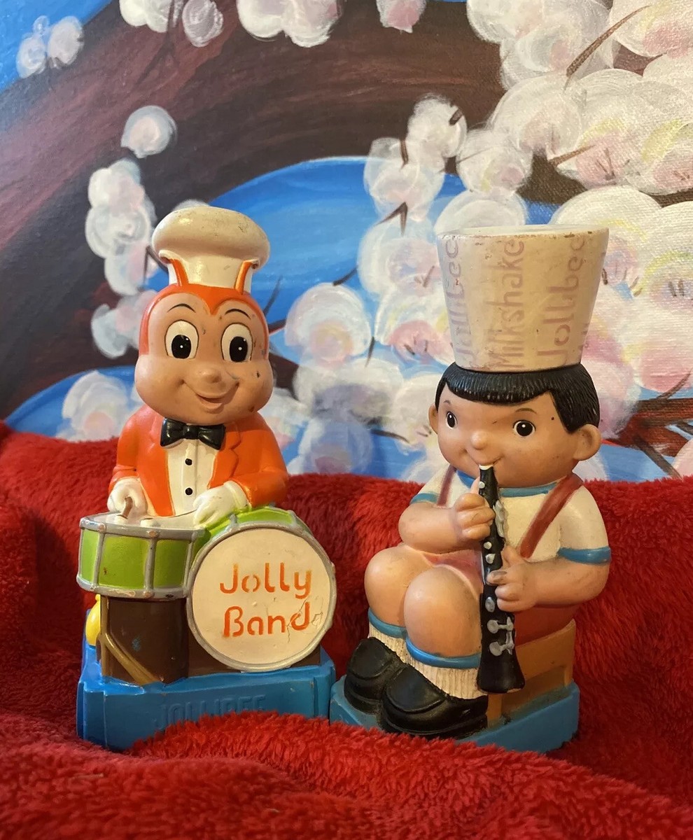 1980s Jollibee & Mico Band Lot Of 2 Vinyl Figures
