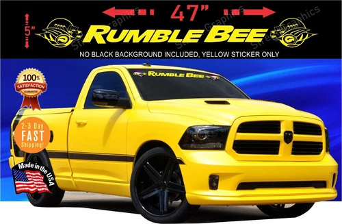 RUMBLE BEE PICKUP WINDSHIELD Vinyl Decal Stickers graphics