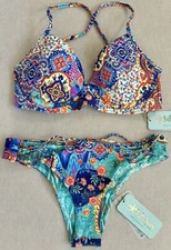 Luli Fama Wapisima Underwired Top & Paraiso Reversible Brazilian Bottom, Size XS
