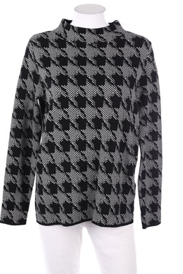 GERRY WEBER Pullover Strick Hahnentritt D 36 Grau-Töne schwarz NEU