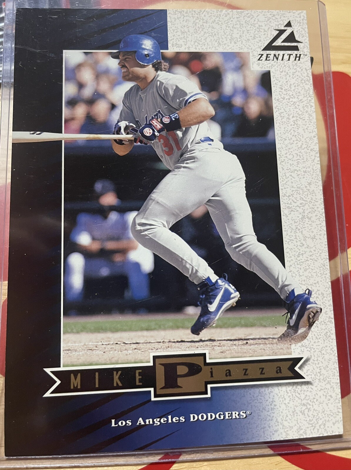 1998 Pinnacle Zenith - 5x7 Sample #Z21 Mike Piazza Ripped Jumbo