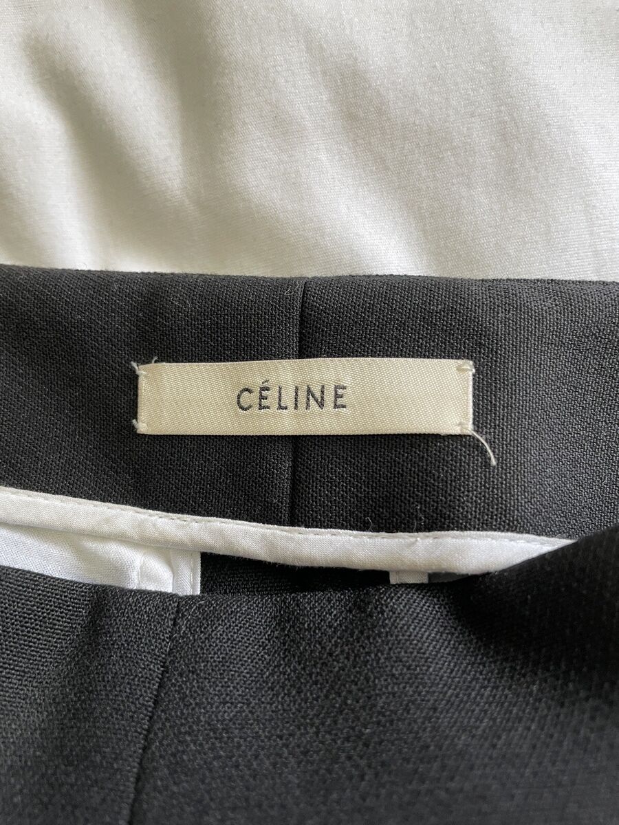 CÉLINE Old Celine Phoebe Philo Fall 2015 Black Wool Zip CÉLINE Old Celine Phoebe Philo Fall 2015 Black Wool Zip