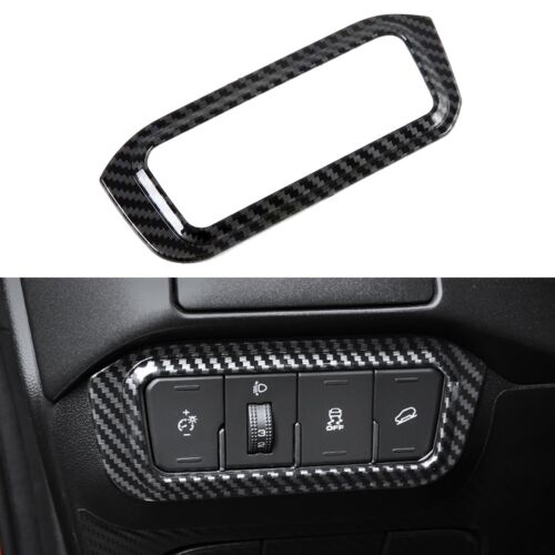 For GWM Tank 300 2020-2024 Carbon Black Head Light Switch Button Cover Trim 1pcs - Picture 1 of 5