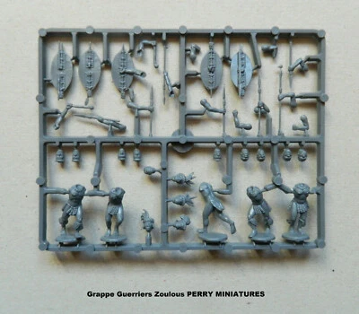 PERRY MINIATURES Grappes Guerriers Zoulous Guerre Anglo-Zouloue 1877-1881