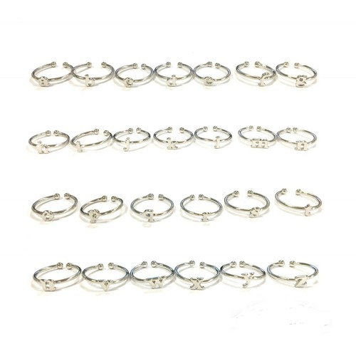 Initial Ring, Alphabet Ring, Name Ring, Stacking Ring, Dainty Jewelry,    - Picture 3 of 6