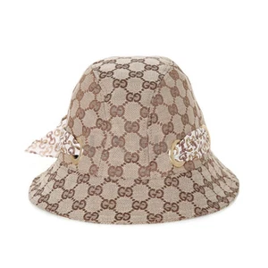 Gucci Horsebit écharpe seau chapeau soie limitée 100708369