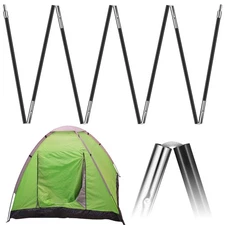 Fiberglass Tent Poles Replacement Pre Assembled Black Tent Poles Camping Rod ...