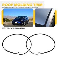 For 2012-2018 Toyota Prius V Black 2pc Roof Top Trim Drip Moldings Covers Set For 2012-2018 Toyota Prius V Black 2pc Roof Top Trim Drip Moldings Covers Set
