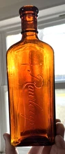 NICE AMBER COLORED BIG RAWLEIGH'S MEDICINE BOTTLE 1910'S ERA CLEAN L@@K