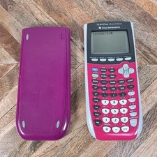 Texas Instruments TI-84 Plus Silver Edition Pink Graphing Calculator with Cover