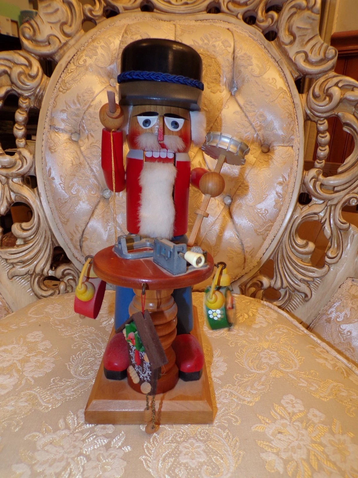 Steinbach Clock Maker nutcracker music box Works