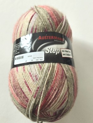 Austermann STEP SOCK Yarn ALOE VERA & JOJOBA OL Color #10 100g Wool Blend