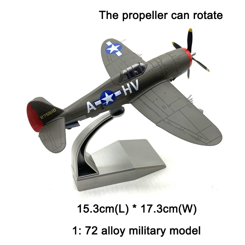 P-47 Thunderbolt 模型　ケース付き 1:72 US WWII Republic P-47 Thunderbolt Fighter Model Diecast