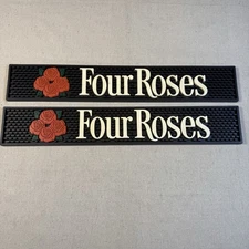 Pair Of Four Roses Bourbon Bar Spill Mats Preowned