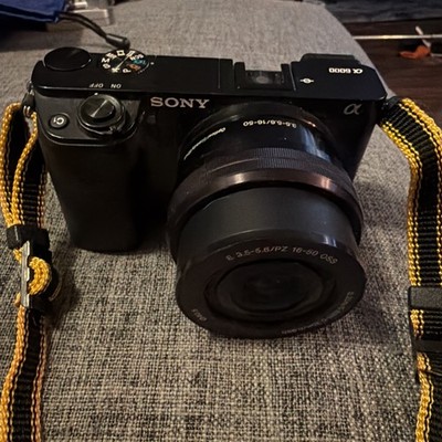 Sony Alpha α6000 24.3MP Digital SLR Camera - Black (Kit with E PZ 16-50mm W Case