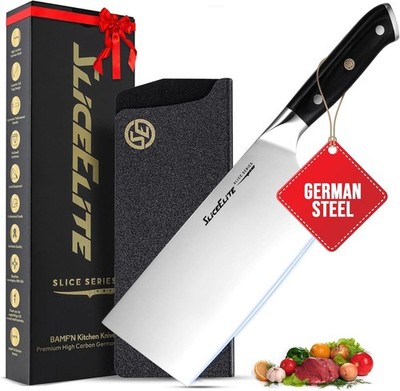 Slice Series 7-Inch Cleaver Knife, High Carbon German Steel, Pakkawood Handle