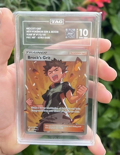 TAG 10 Brocks Grit Full Art #172/181 Pokémon Team Up English (Read Description)