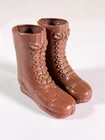 Vintage GI Joe Figure Style Basic Tall Brown Boots